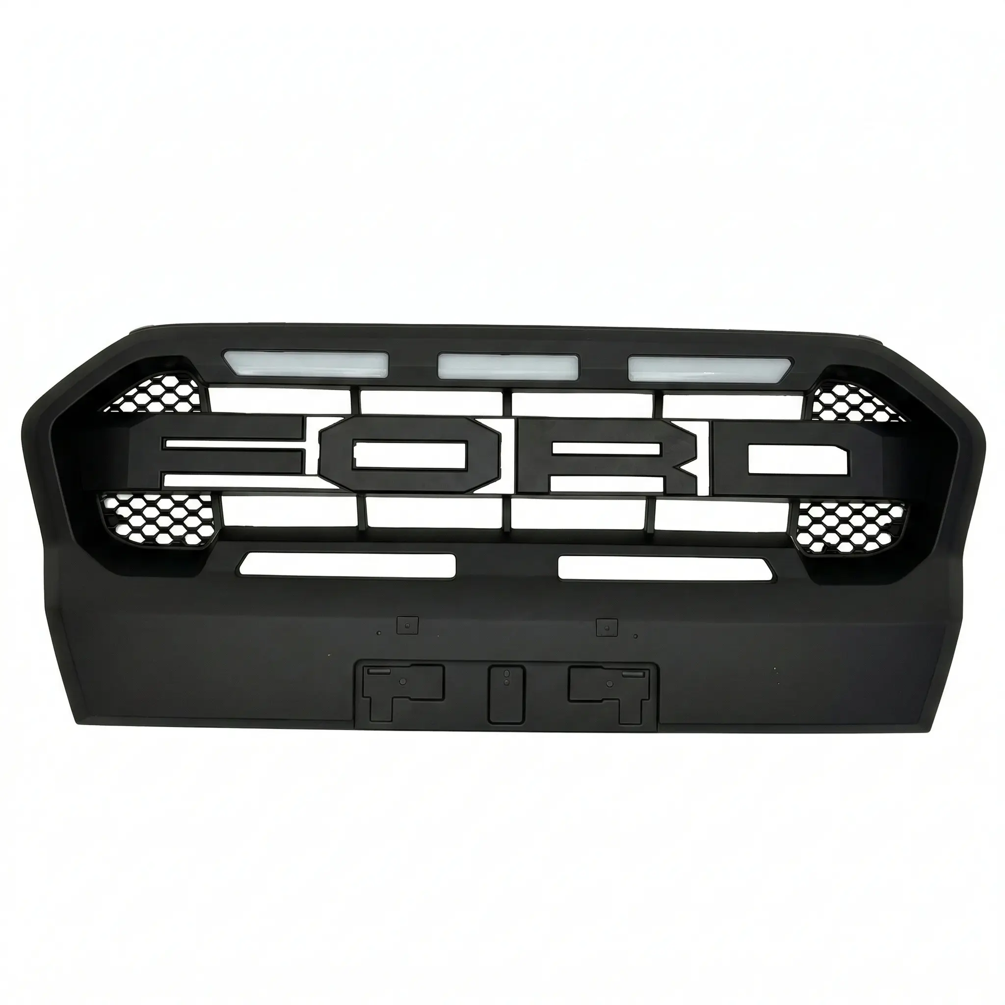 Ford Ranger T8 (2018+) Front Grille – Matte Black with White LED