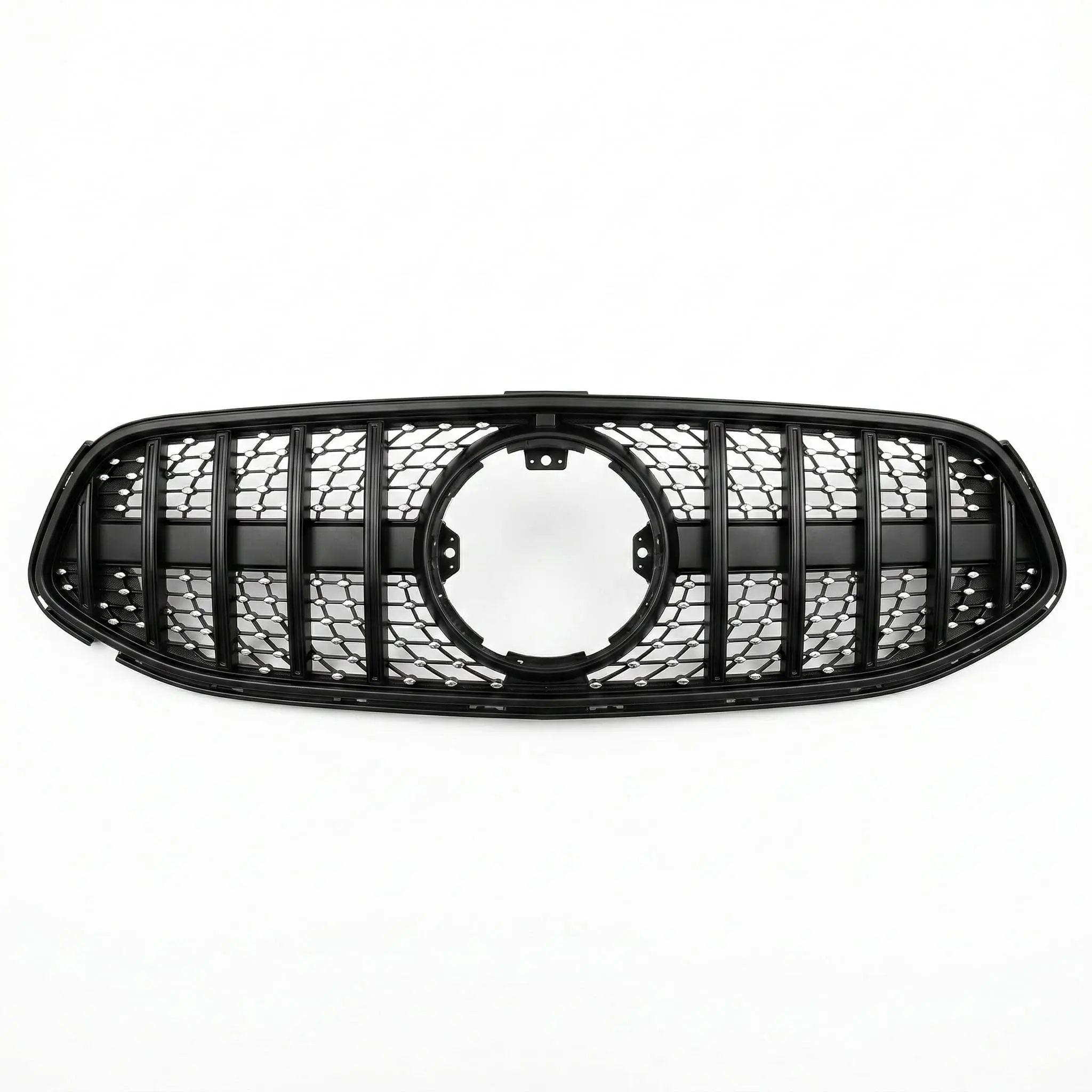 CLA-Class W118 Diamond Grille (19-23, Black+Chrome, without camera)