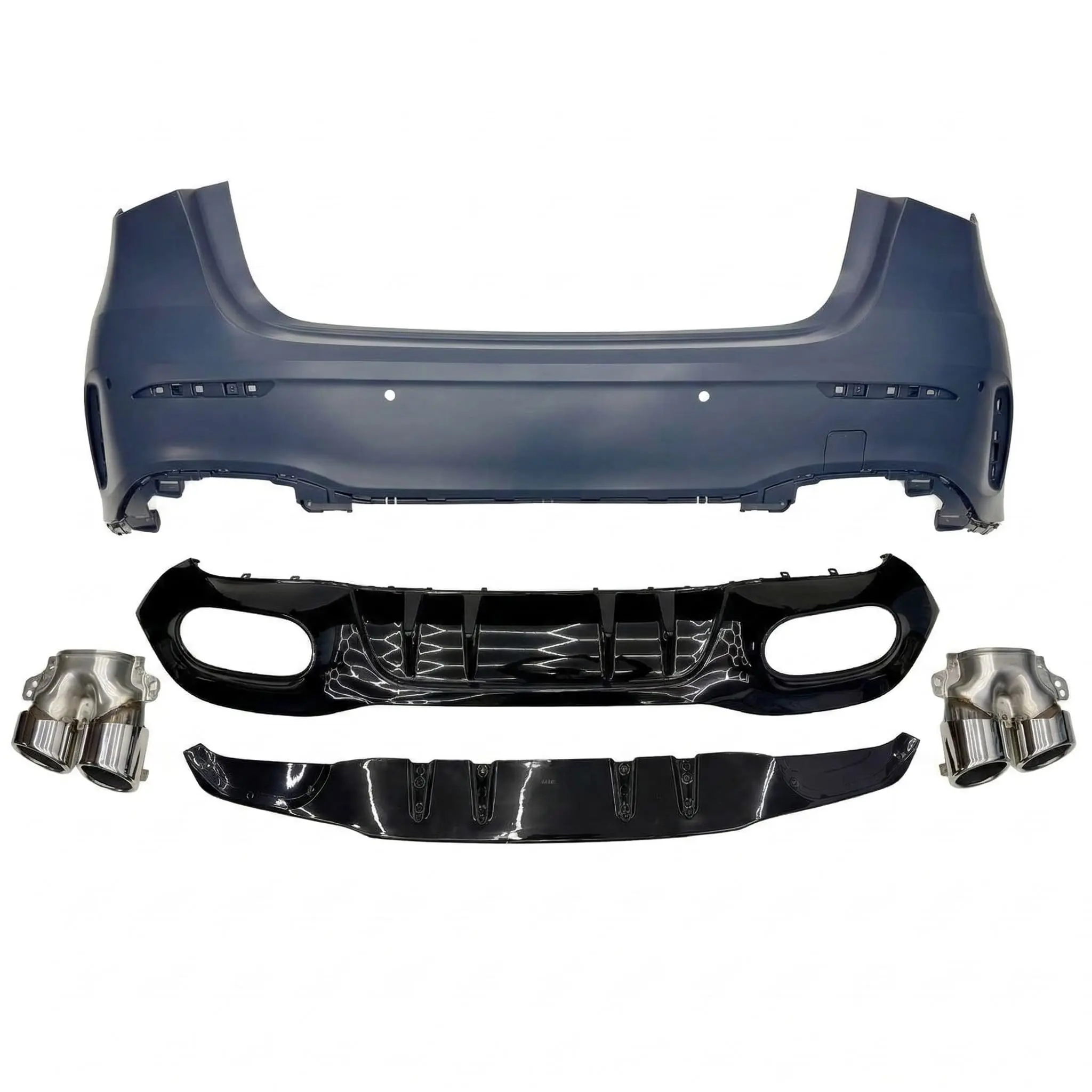 W177 A45 Rear Diffuser with Muffler (2019+, Hatchback)
